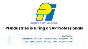PI Industries is Hiring a SAP Professionals
