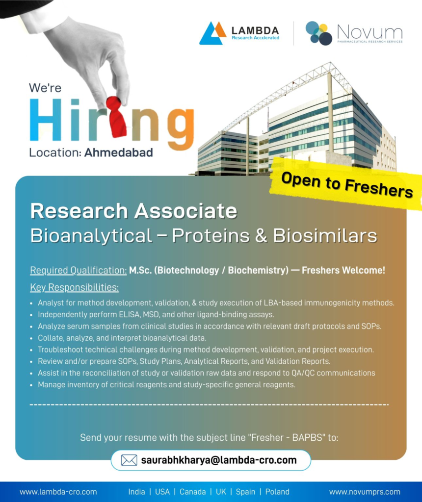 Lambda Research Accelerated – Research Associate Hiring in Ahmedabad