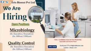 Eris Bionxt Hiring Sr. Executive Roles in Microbiology and Quality Control