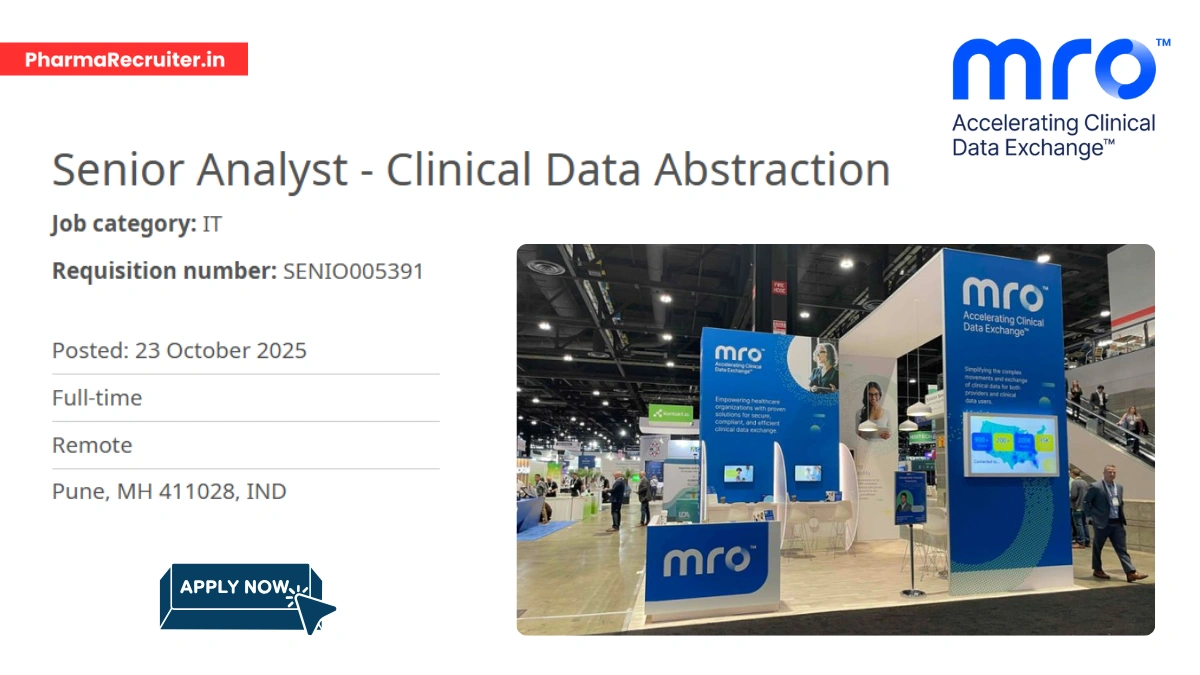 MRO Corp Hiring Remote Senior Analyst - Clinical Data Abstraction Jobs