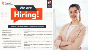 Piramal Pharma Hiring Freshers