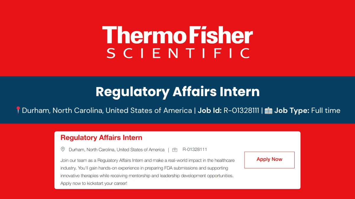 Regulatory Affairs Intern @ Thermo Fisher - Remote Pharma Internships in the US [$5,000 Stipend]