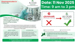 Alivus Life Sciences Walk-in Interview for QC and Production Roles on 11th Nov