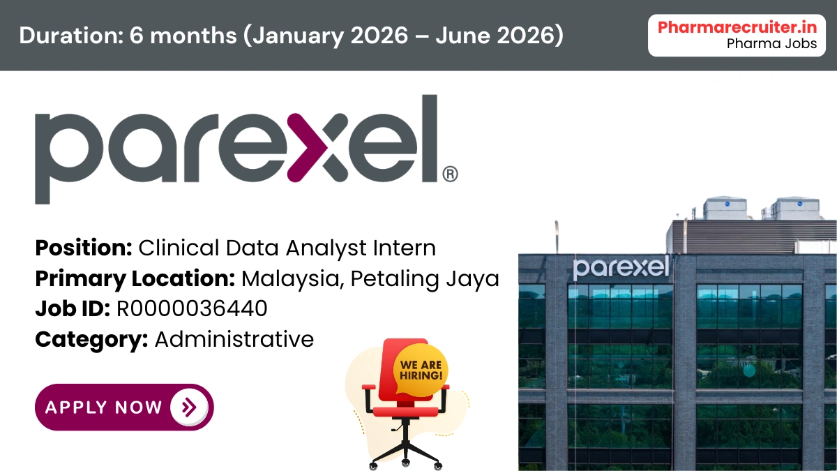 Clinical Data Analyst Intern at Parexel - Internship Jan 2026