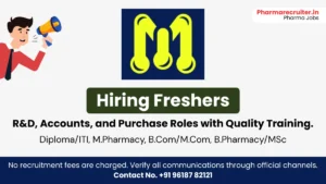 Mallisetti Pharma Labs Hiring Freshers