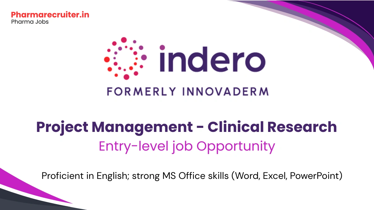 Project Assistant - Entry-Level Clinical Research Role at Indero