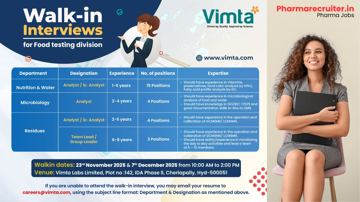 Vimta Labs Walk in Drive