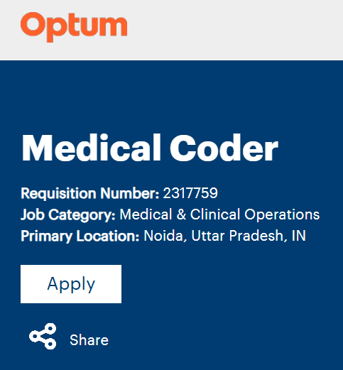 Optum is Actively Hiring for Medical Coder | Medical & Clinical Operations