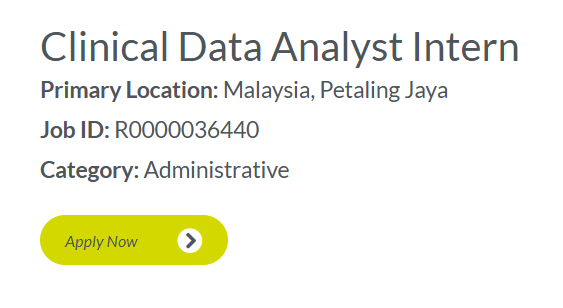 Clinical Data Analyst Intern at Parexel – Petaling Jaya, Malaysia (6-Month Internship Jan 2026)
Looking for clinical data management internships in Malaysia? Join Parexel as Clinical Data Analyst Intern in Petaling Jaya. 6-month paid program starting January 2026. Perfect entry into pharma jobs and clinical research careers for fresh graduates!
About the Company
Parexel is one of the world’s leading global Contract Research Organizations (CROs) with over 40 years of experience in clinical development services. Headquartered in the US, Parexel operates in more than 50 countries and employs over 20,000 professionals worldwide.
The company supports biopharmaceutical companies from Phase I to market launch with expertise in clinical trials, regulatory affairs, data management, biometrics, and real-world evidence. Known for innovation, regulatory compliance, and patient-centric solutions, Parexel consistently ranks among the top CROs globally.
Its Malaysia office in Petaling Jaya is a key Asia-Pacific hub offering excellent exposure to international projects and cutting-edge clinical data technologies.
Job Details
Company Name: Parexel International
Experience: Fresh graduates / Entry-level internship
Qualification: Bachelor’s degree (any medical or life-science related field preferred)
Location: Petaling Jaya, Selangor, Malaysia
Work Type: On-site (Parexel Malaysia Office)
Job Description
Parexel Malaysia is offering a structured 6-month Clinical Data Analyst Internship starting January 2026. This paid program provides hands-on training in clinical data management within live global clinical trials.
Interns work under experienced mentors and gain exposure to full data management lifecycle activities in a leading CRO environment. Ideal for graduates seeking practical experience in clinical data jobs and pharma internships in Malaysia.
Clinical Data Analyst Intern
Department: Clinical Data Management / Biometrics
Role: Clinical Data Analyst Intern (Job ID: R0000036440)
Duration: 6 months (January 2026 – June 2026)
Experience: Fresh graduates welcome
Education/Qualification: Bachelor’s degree (medical, pharmacy, life sciences, or related fields)
Skills/Qualifications
Strong problem-solving and logical reasoning skills
High attention to detail and commitment to first-time quality
Excellent time management and prioritization abilities
Team player with good interpersonal skills
Strong written and spoken English fluency
Quick learner with adaptability to new technologies
Basic understanding of ICH/GCP guidelines (preferred)
Analytical mindset and methodical approach
Key Responsibilities
Perform data validation and cleaning activities
Raise and manage queries effectively
Review manual and SAS listings
Support external vendor data reconciliation
Assist in database setup to lock process
Help maintain Trial Master File (TMF) documents
Conduct User Acceptance Testing (UAT)
Track and review CRFs; support data entry
Ensure full compliance with SOPs and ICH/GCP
Participate in functional QC activities
Complete all required training on time
Benefits/Perks
Paid 6-month internship with monthly allowance
Real-world exposure to global clinical trials
Structured training and mentorship program
Opportunity for full-time offer post-internship
Work with latest clinical data platforms (e.g., Medidata, Rave)
International, collaborative team environment
Build strong foundation in clinical data management
Networking with industry professionals
How to Apply
Apply directly through the official Parexel career portal:
https://jobs.parexel.com/job/R0000036440
Search Job ID R0000036440 or “Clinical Data Analyst Intern – Malaysia”.
For more clinical research internships, pharma jobs in Malaysia, and career guidance, visit Pharma Recruiter.
Submit your application early – limited seats! Kickstart your clinical research career with Parexel today.
Why You Should Join
Parexel internships are recognized as one of the best entry points into clinical research and data management globally. Many interns convert to permanent roles and grow rapidly within the organization.
You’ll gain practical skills in a compliant, high-quality environment while working on trials that impact patient lives worldwide. With strong emphasis on training, diversity, and innovation, Parexel offers an ideal launchpad for fresh graduates in Malaysia.
FAQs
Who is eligible for Parexel Clinical Data Analyst Internship in Malaysia?
Fresh graduates with a Bachelor’s degree (preferably in life sciences, pharmacy, or related fields) and strong English proficiency. No prior experience required.
Is the Parexel internship paid?
Yes, it is a paid 6-month program with monthly allowance and full training provided.
Can this internship lead to a full-time job?
Yes, outstanding interns are regularly offered permanent Clinical Data Analyst or related roles at Parexel Malaysia or globally.
What is the work location and mode?
On-site at Parexel office in Petaling Jaya, Selangor, Malaysia. Standard Monday-Friday office hours.