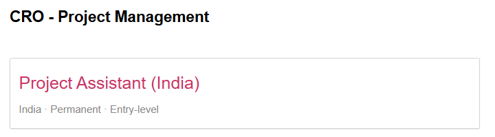 Project Assistant - Entry-Level Clinical Research Role at Indero