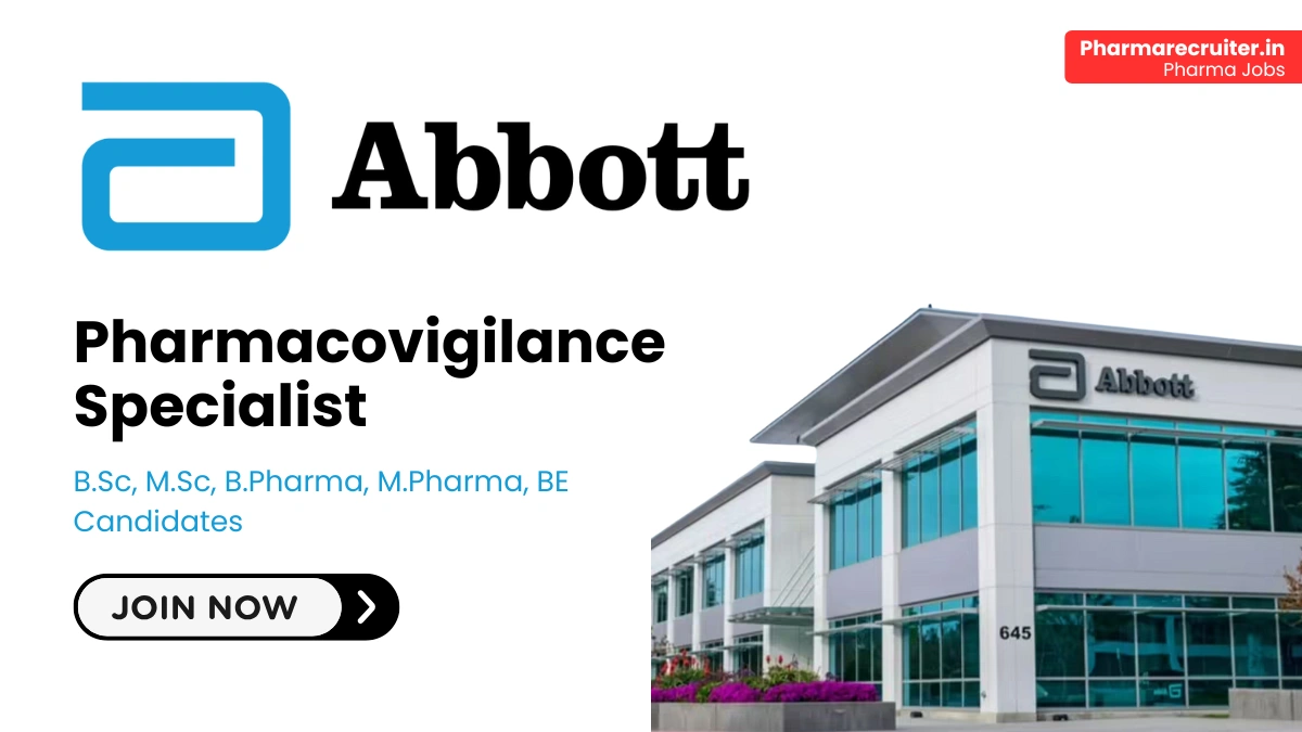 Abbott Hiring for Pharmacovigilance Specialist
