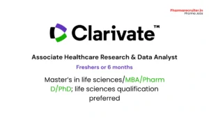 Clarivate Hiring Freshers for Associate Healthcare Research & Data Analyst