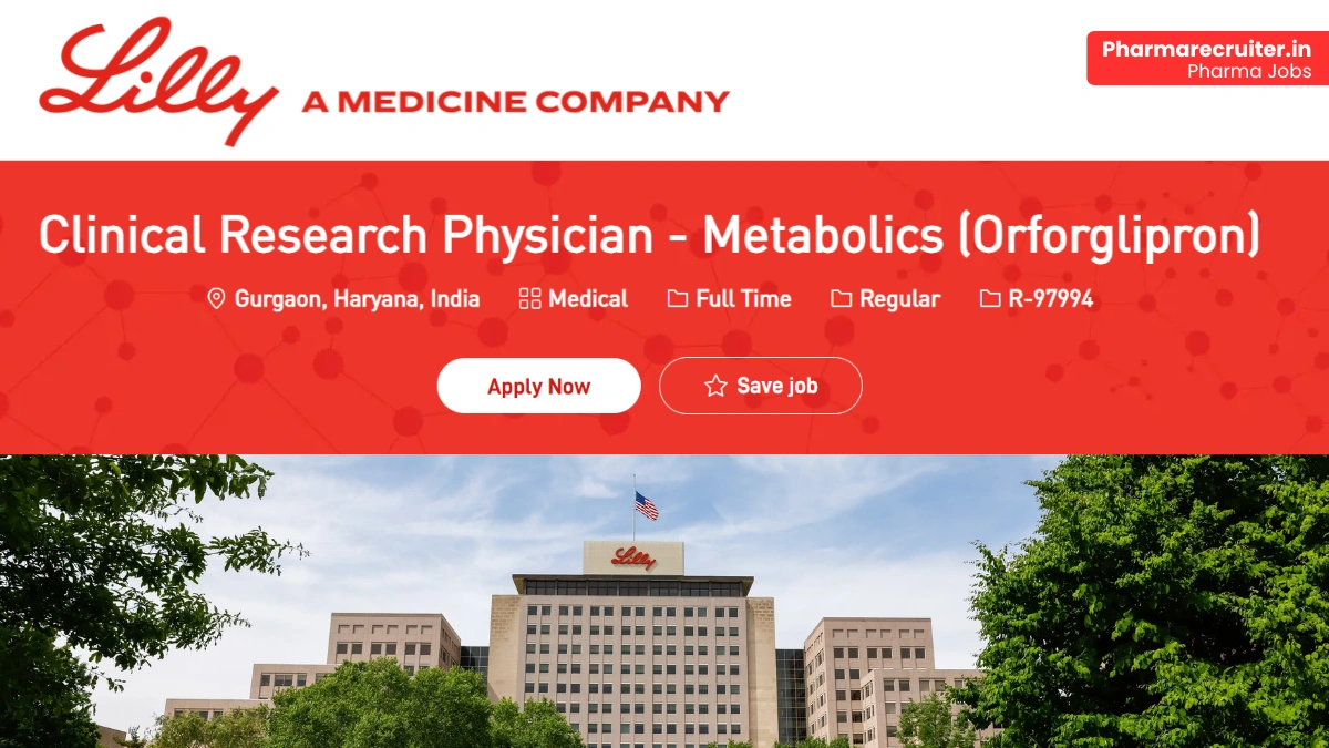 Eli Lilly Hiring Clinical Research Physician - Metabolics