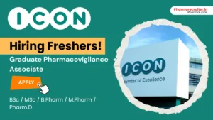 Icon Plc Hiring Freshers for Pharmacovigilance