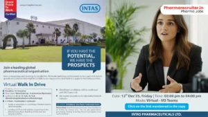 Intas Pharmaceuticals Is Hiring for Executive & Sr. Executive - Manufacturing