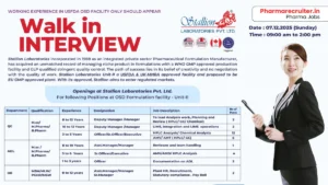 Stallion Laboratories is Hiring for QC, ADL, and HR Positions