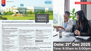 Walk-In Interview for Pharma Jobs at Intas Pharmaceuticals QA, QC, and Production Roles in India
