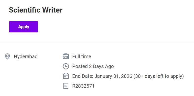 Sanofi is Hiring for Scientific Writer Job