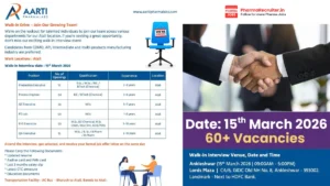 Aarti Pharmalabs Walk-In Drive on 15th March 2026