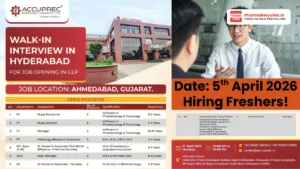 Accuprec Research Labs Walk-in Interview 2026
