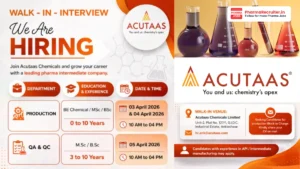 Acutaas Chemicals Walk-In Interview 2026
