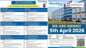 Alembic Pharmaceuticals Walk-in Drive for Production, Packing, Warehouse & API Jobs in Vadodara
