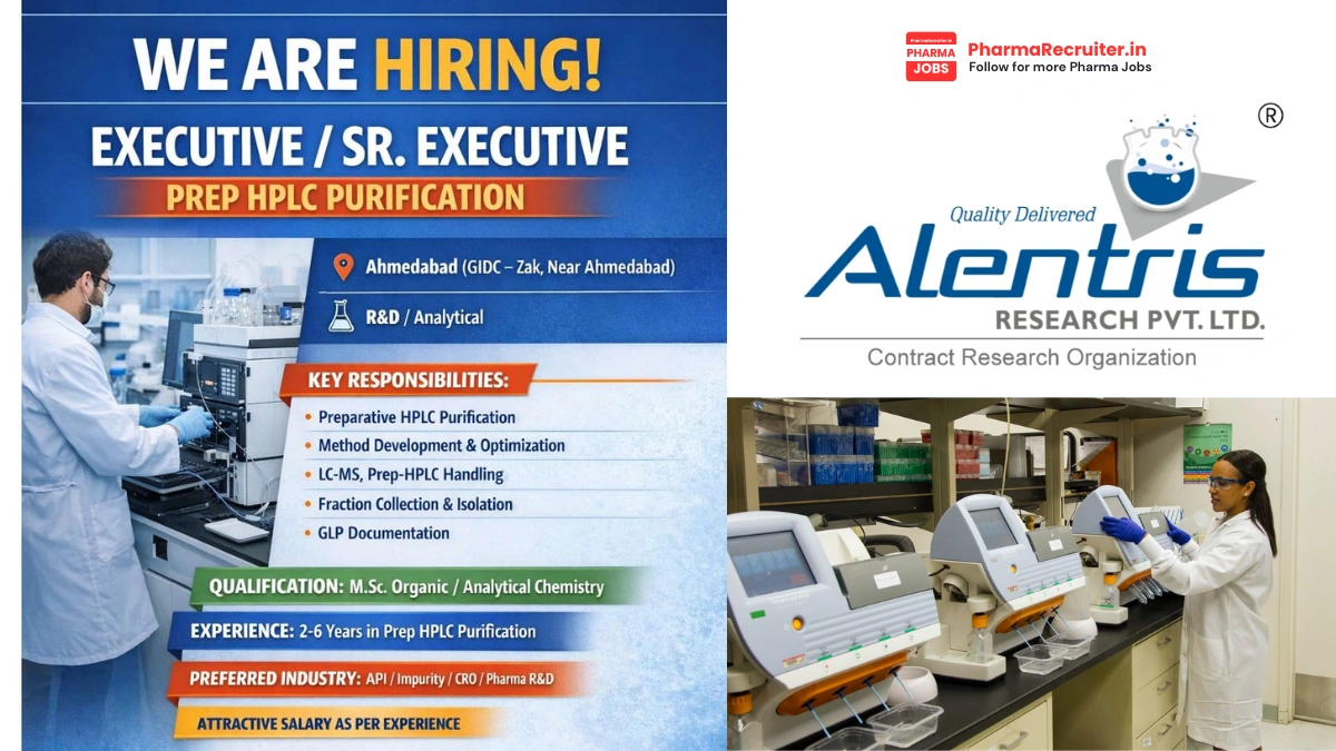 Alentris Research Pvt. Ltd. Hiring – Executive & Sr. Executive