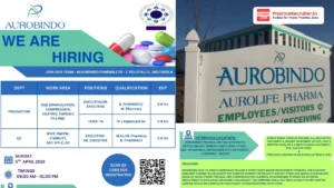 Aurobindo Pharma Hiring for Production & QC Jobs