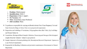 Bio Synergen Hiring – Phlebotomist Roles