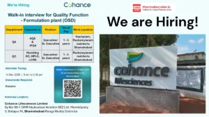 Cohance Lifesciences Walk-in Interview on 14th March 2026