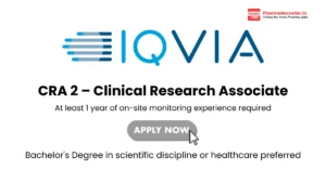 IQVIA Hiring CRA 2 – Clinical Research Associate