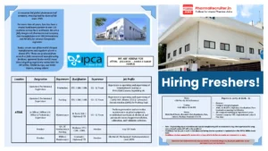 Ipca Laboratories Hiring for Operator, Technician, Supervisor & Officer Roles