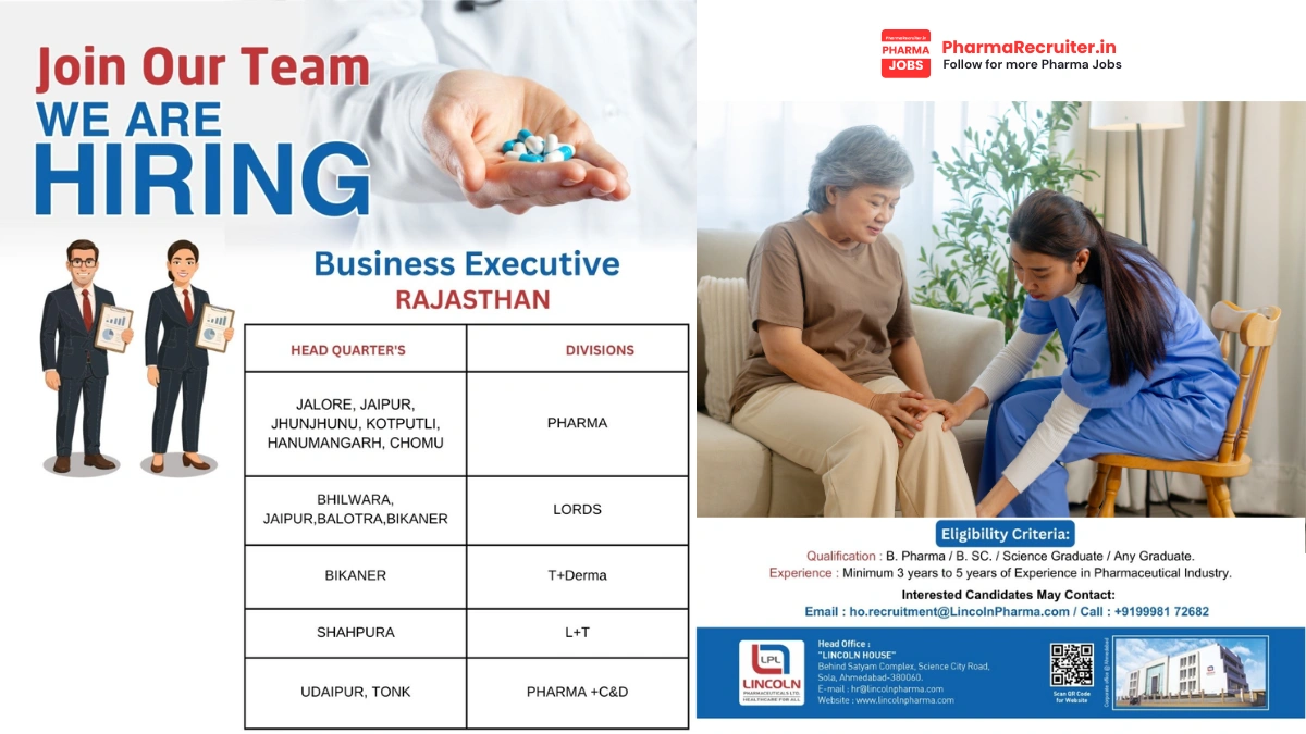 Lincoln Pharmaceuticals Hiring Business Executive