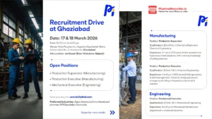 PI Industries Recruitment Drive Hiring for Production and Mechanical Roles