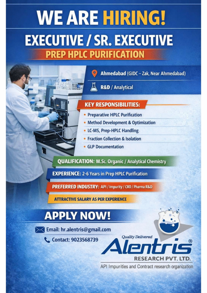 Alentris Research Pvt. Ltd. Hiring – Executive / Sr. Executive