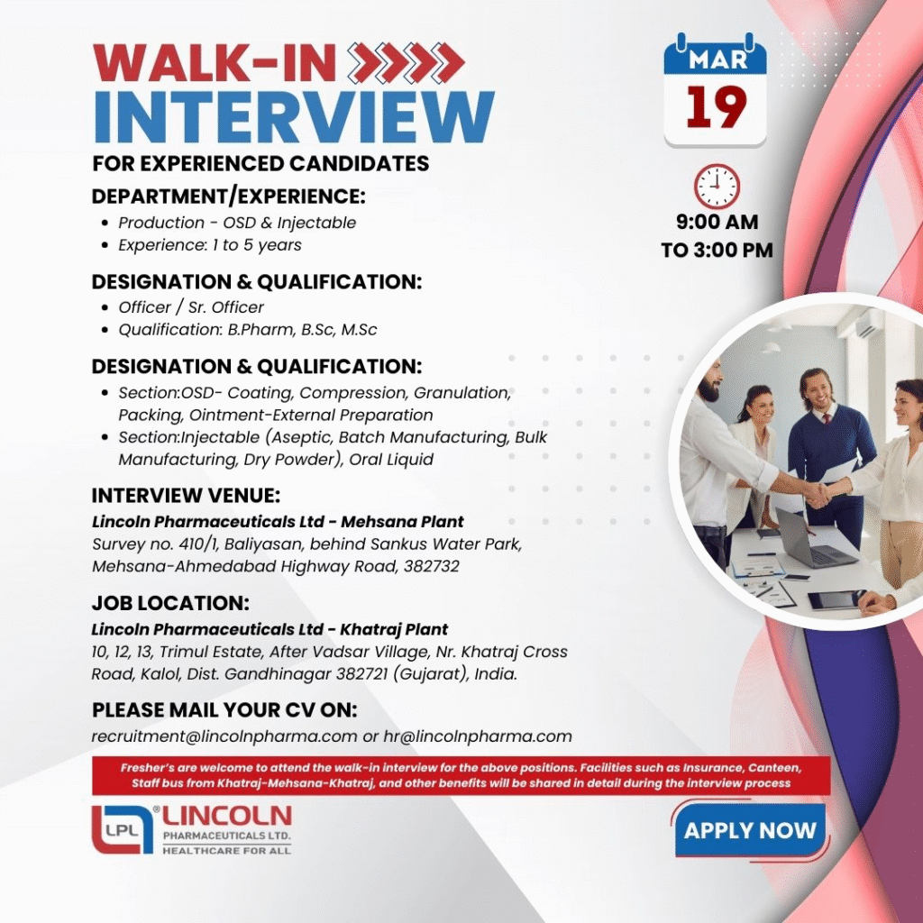 Lincoln Pharmaceuticals Ltd Walk-in Drive