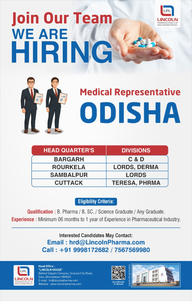 Lincoln Pharmaceuticals Hiring for MR