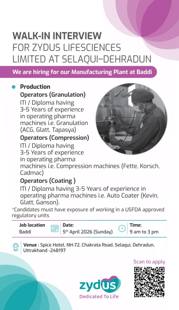 Zydus Lifescience Hiring