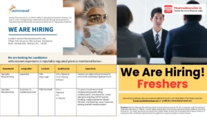 Amneal Hiring Freshers