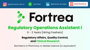 Fortrea Hiring for Regulatory Affairs, Quality Control, and Clinical Research