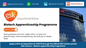 GSK Biotech Apprenticeship Programme Singapore October 2026