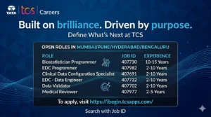 TCS Hiring Biostatisticians, EDC Programmers & Clinical Data Professionals | Pharma Jobs 2026