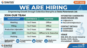 Swiss Parenterals Ltd Hiring – Pharma Jobs in Injectable Manufacturing | QA, Production & Packing Roles