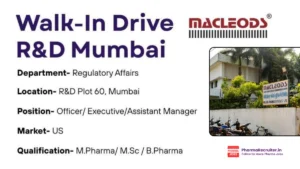 Macleods Pharmaceuticals Walk-in Drive 2026
