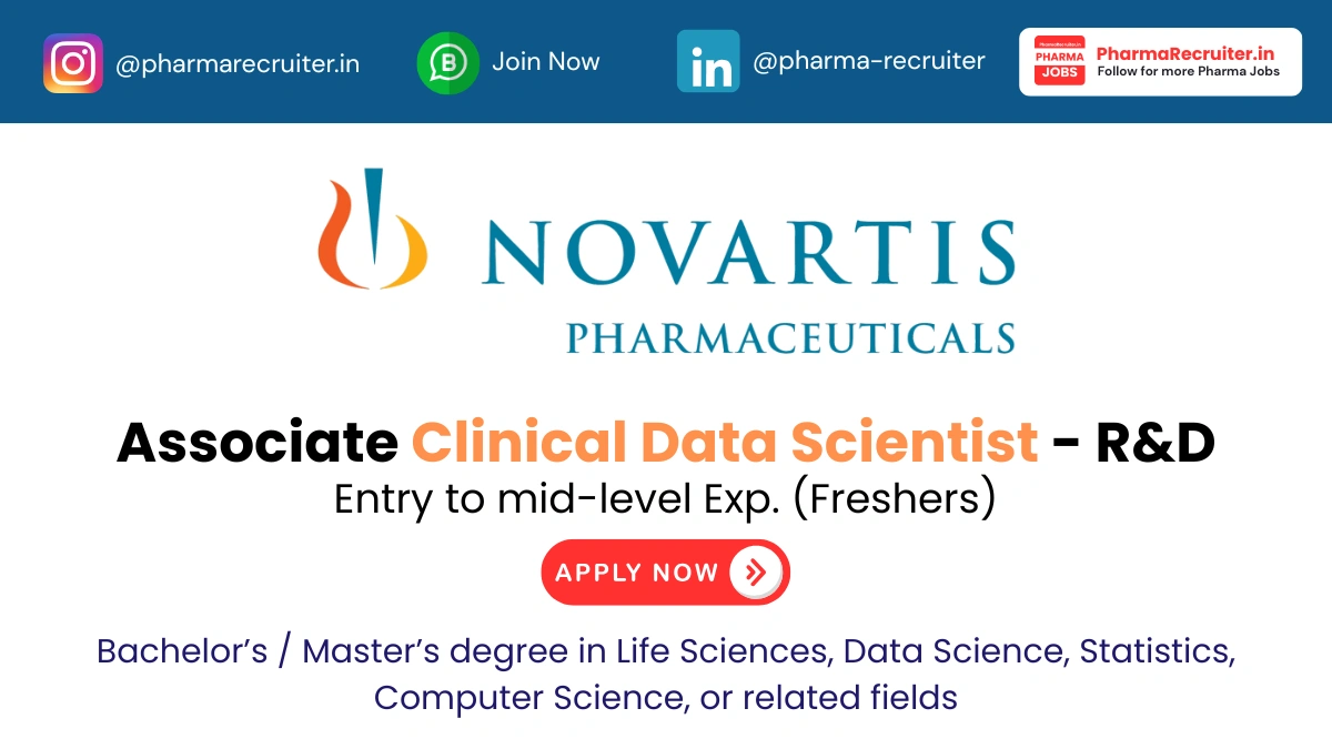 Novartis Hiring Associate Clinical Data Scientist