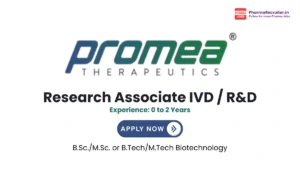 Promea Therapeutics Hiring Research Associate IVD - R&D