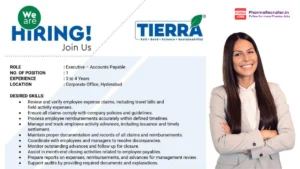 Tierra Agrotech Hiring Executive - Accounts Payable
