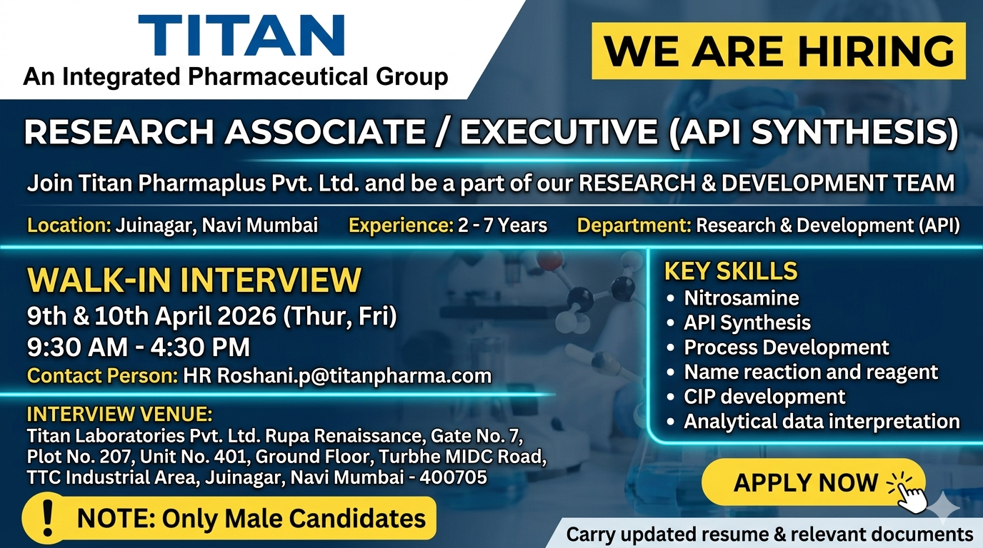 The company offers strong growth in R&D, skill development, and long-term pharmaceutical career advancement.