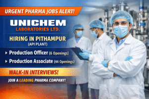 Unichem Laboratories Ltd Urgent Walk-in Interview Drive for Production Officer and Associate at Pithampur API Plant