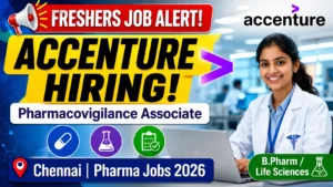 Kickstart your pharma career with Accenture’s Pharmacovigilance Services New Associate role in Chennai.